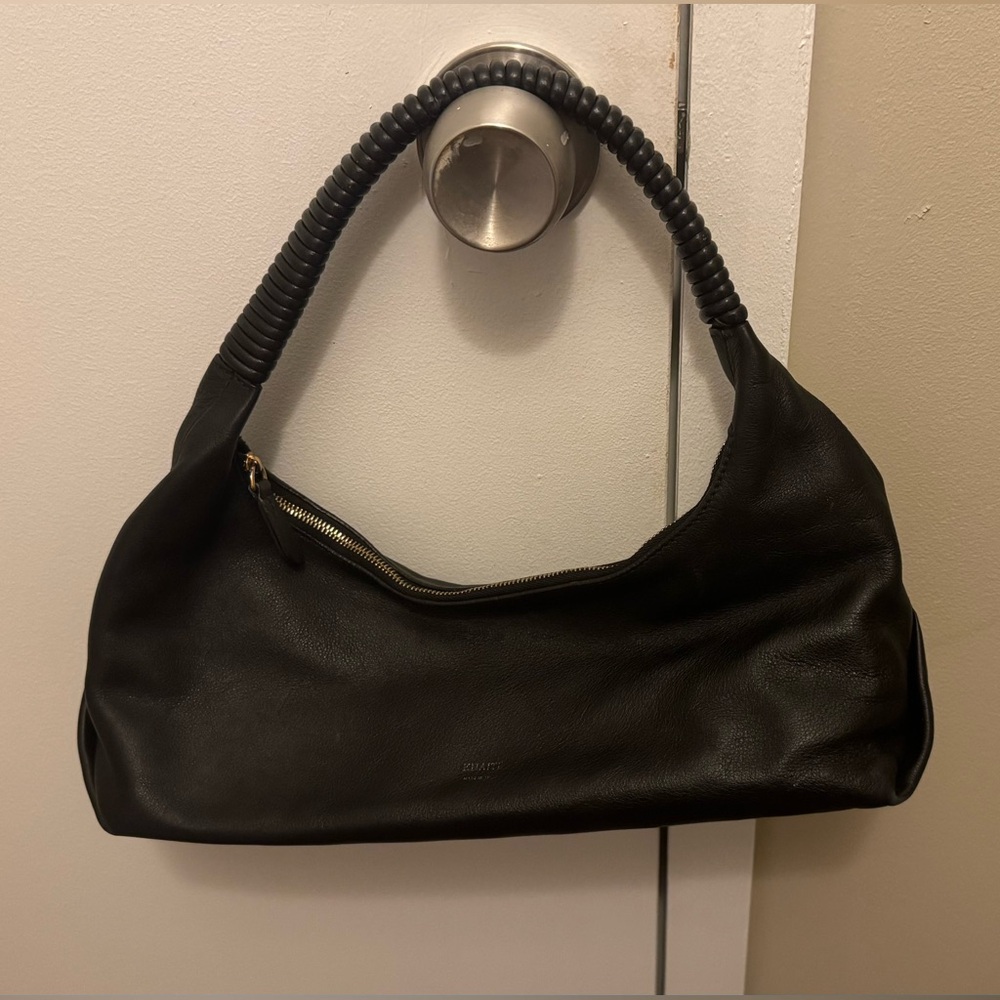 KHAITE Black “Remi” Crescent Shoulder Bag